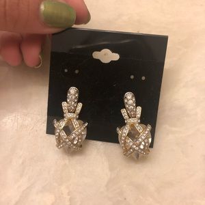Swarovski Small Tear Shaped Criss Cross Earrings